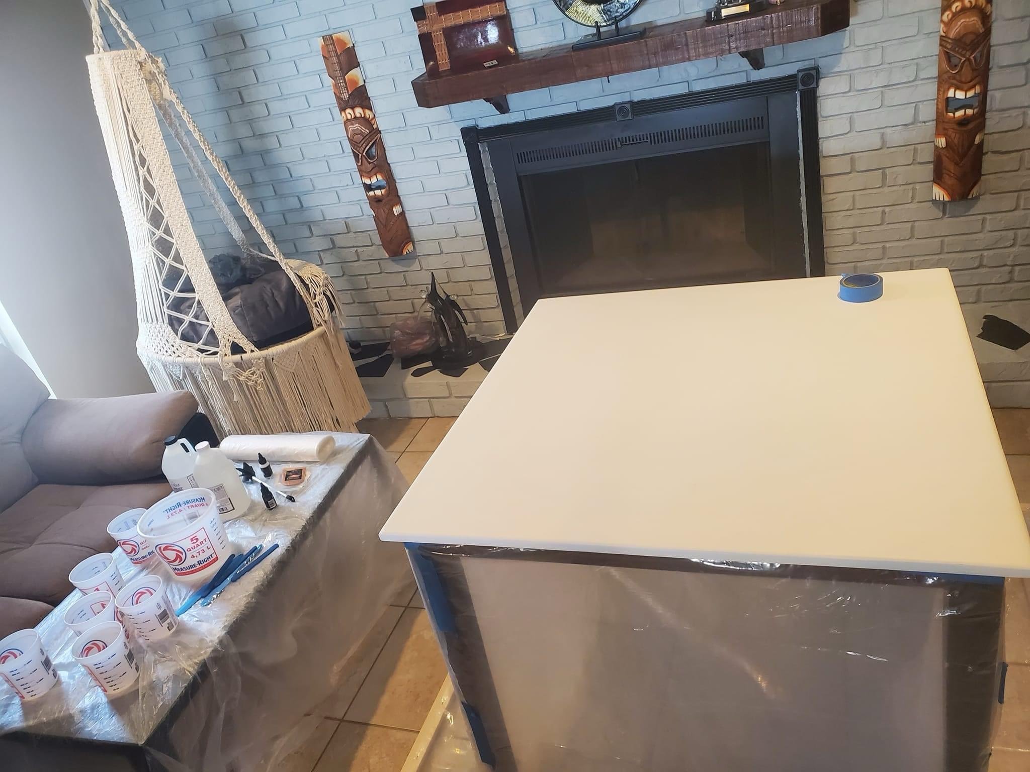 Tabletop in a furnished room